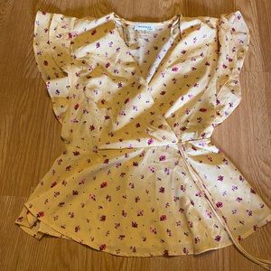 Floral yellow blouse